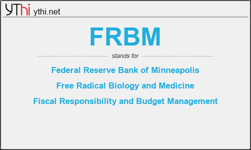 What does FRBM mean? What is the full form of FRBM?