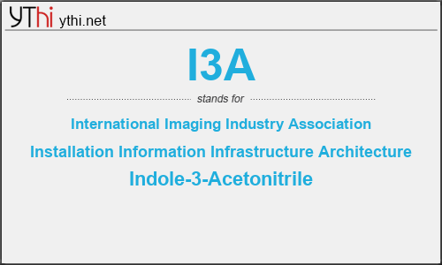 What does I3A mean? What is the full form of I3A?