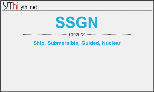 What does SSGN mean? What is the full form of SSGN?