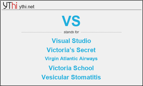 What does VS mean? What is the full form of VS?