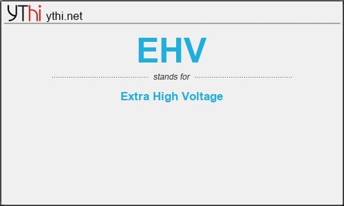 What does EHV mean? What is the full form of EHV?