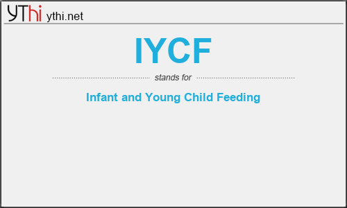What does IYCF mean? What is the full form of IYCF?