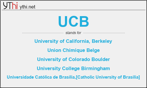 What does UCB mean? What is the full form of UCB?
