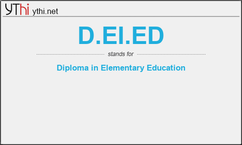 What does D.EI.ED mean? What is the full form of D.EI.ED?