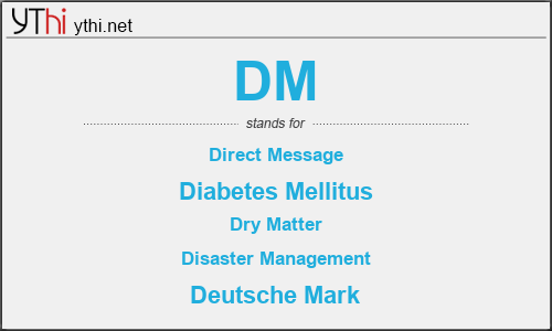 What does DM mean? What is the full form of DM?