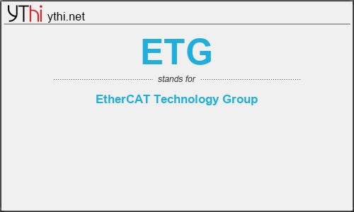 What does ETG mean? What is the full form of ETG?