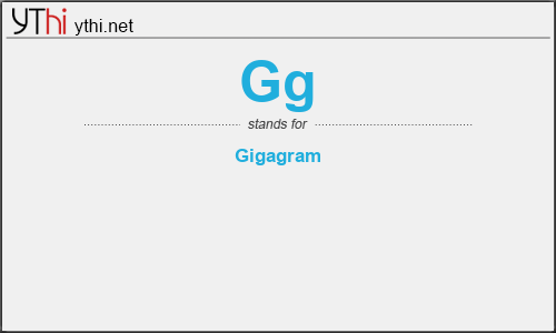 What does GG mean? What is the full form of GG?