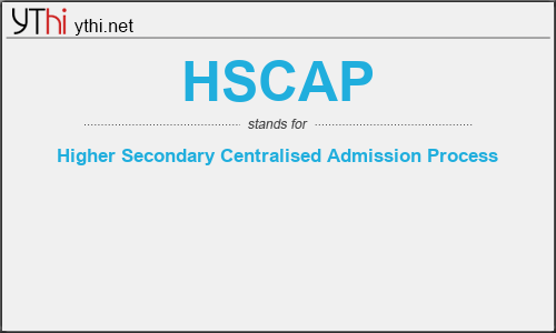 What does HSCAP mean? What is the full form of HSCAP?