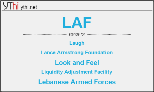 What does LAF mean? What is the full form of LAF?