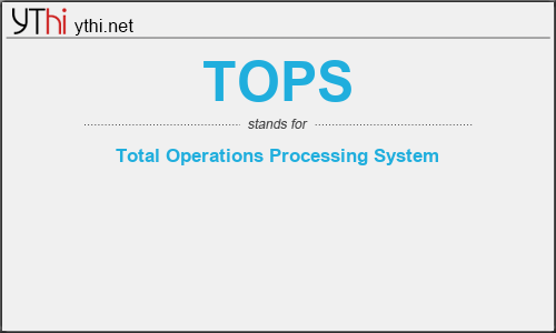 What does TOPS mean? What is the full form of TOPS?