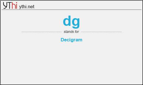 What does DG mean? What is the full form of DG?