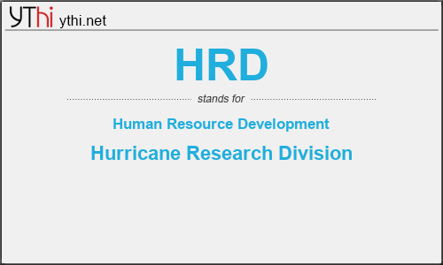 What does HRD mean? What is the full form of HRD?