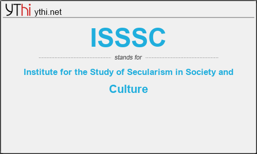 What does ISSSC mean? What is the full form of ISSSC?