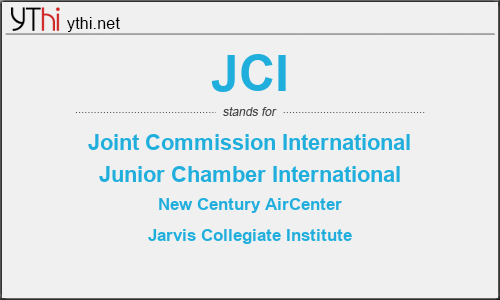 What does JCI mean? What is the full form of JCI?