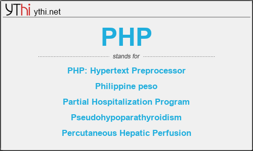 What does PHP mean? What is the full form of PHP?