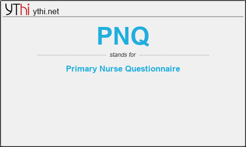 What does PNQ mean? What is the full form of PNQ?