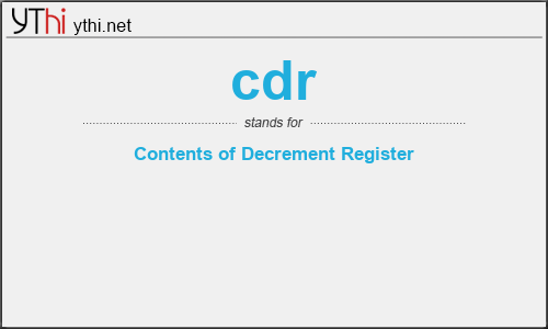 what-does-cdr-mean-what-is-the-full-form-of-cdr-english