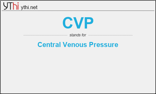 What does CVP mean? What is the full form of CVP?