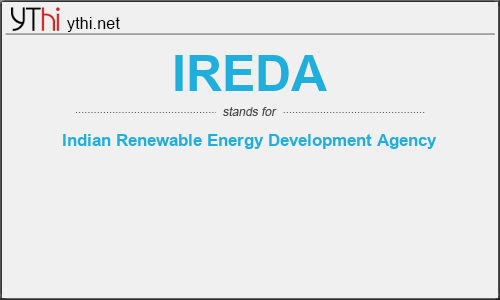 What does IREDA mean? What is the full form of IREDA?