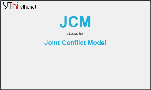 What does JCM mean? What is the full form of JCM?