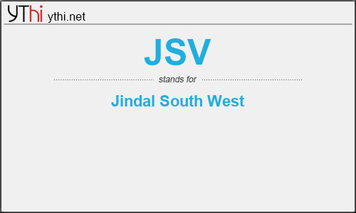 What does JSV mean? What is the full form of JSV?