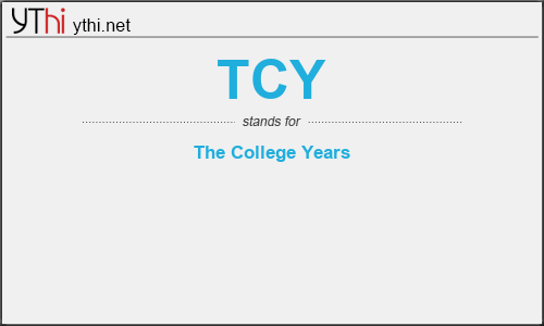 What does TCY mean? What is the full form of TCY?