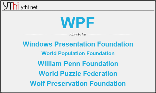 What does WPF mean? What is the full form of WPF?