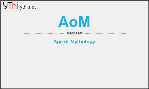 What does AOM mean? What is the full form of AOM?