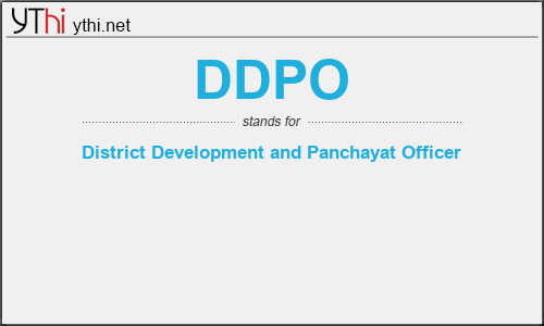 What does DDPO mean? What is the full form of DDPO?