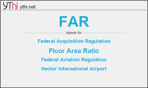 What does FAR mean? What is the full form of FAR?