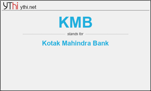 What does KMB mean? What is the full form of KMB?