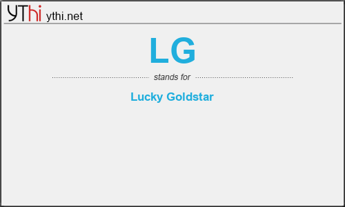What does LG stand for?