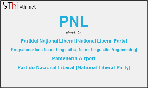 What does PNL mean? What is the full form of PNL?