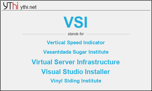 What does VSI mean? What is the full form of VSI?