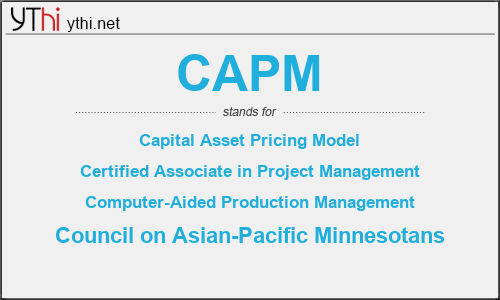 What does CAPM mean? What is the full form of CAPM?