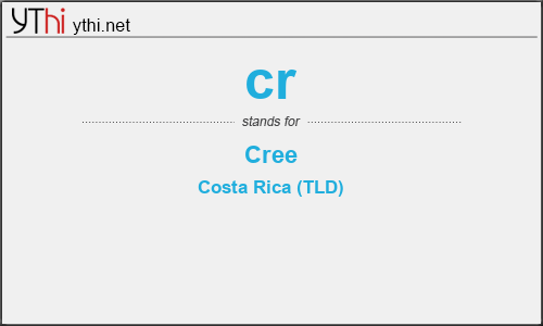 What does CR mean? What is the full form of CR?