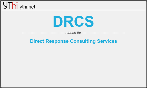 What does DRCS mean? What is the full form of DRCS?