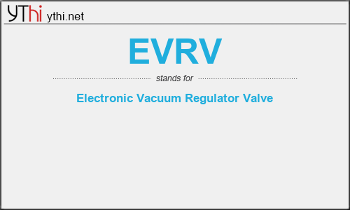 What does EVRV mean? What is the full form of EVRV?