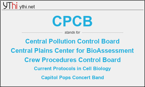 What does CPCB mean? What is the full form of CPCB?