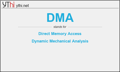 What does DMA mean? What is the full form of DMA?