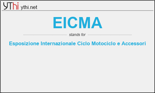 What does EICMA mean? What is the full form of EICMA?