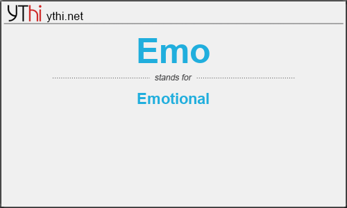 What does EMO mean? What is the full form of EMO?