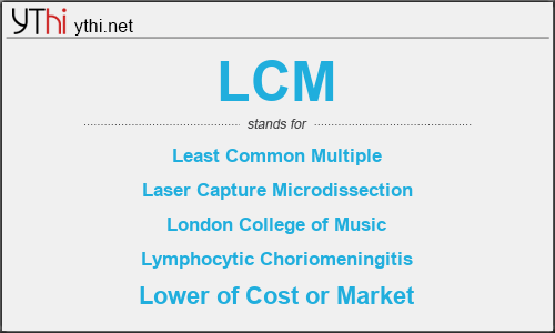 What does LCM mean? What is the full form of LCM?