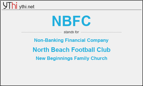 What does NBFC mean? What is the full form of NBFC?