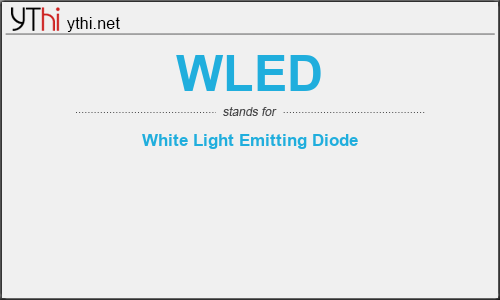 What does WLED mean? What is the full form of WLED?