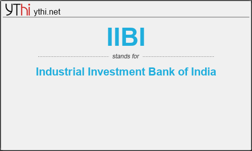 What does IIBI mean? What is the full form of IIBI?