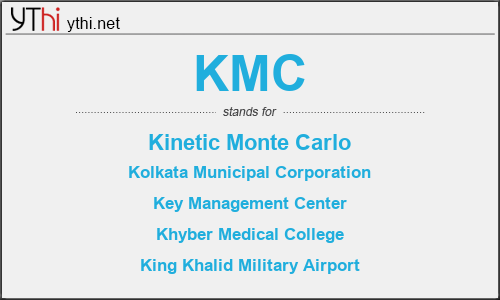 What does KMC mean? What is the full form of KMC?