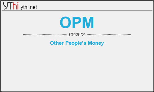 What does OPM mean? What is the full form of OPM?