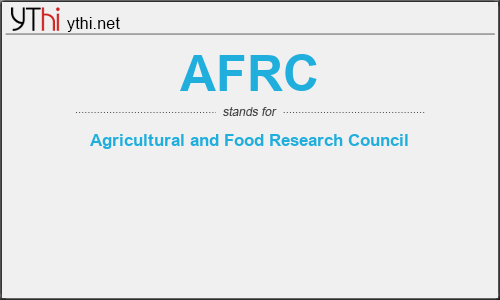What does AFRC mean? What is the full form of AFRC?