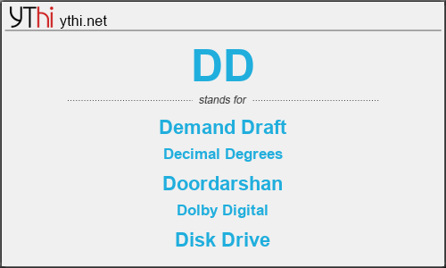 What does DD mean? What is the full form of DD?
